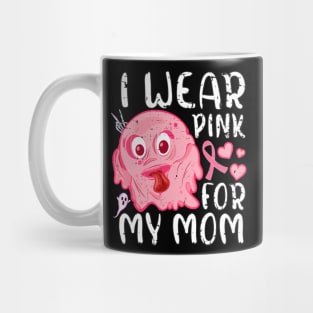 I Wear Pink For My Mom Halloween Pink Ghost Mug